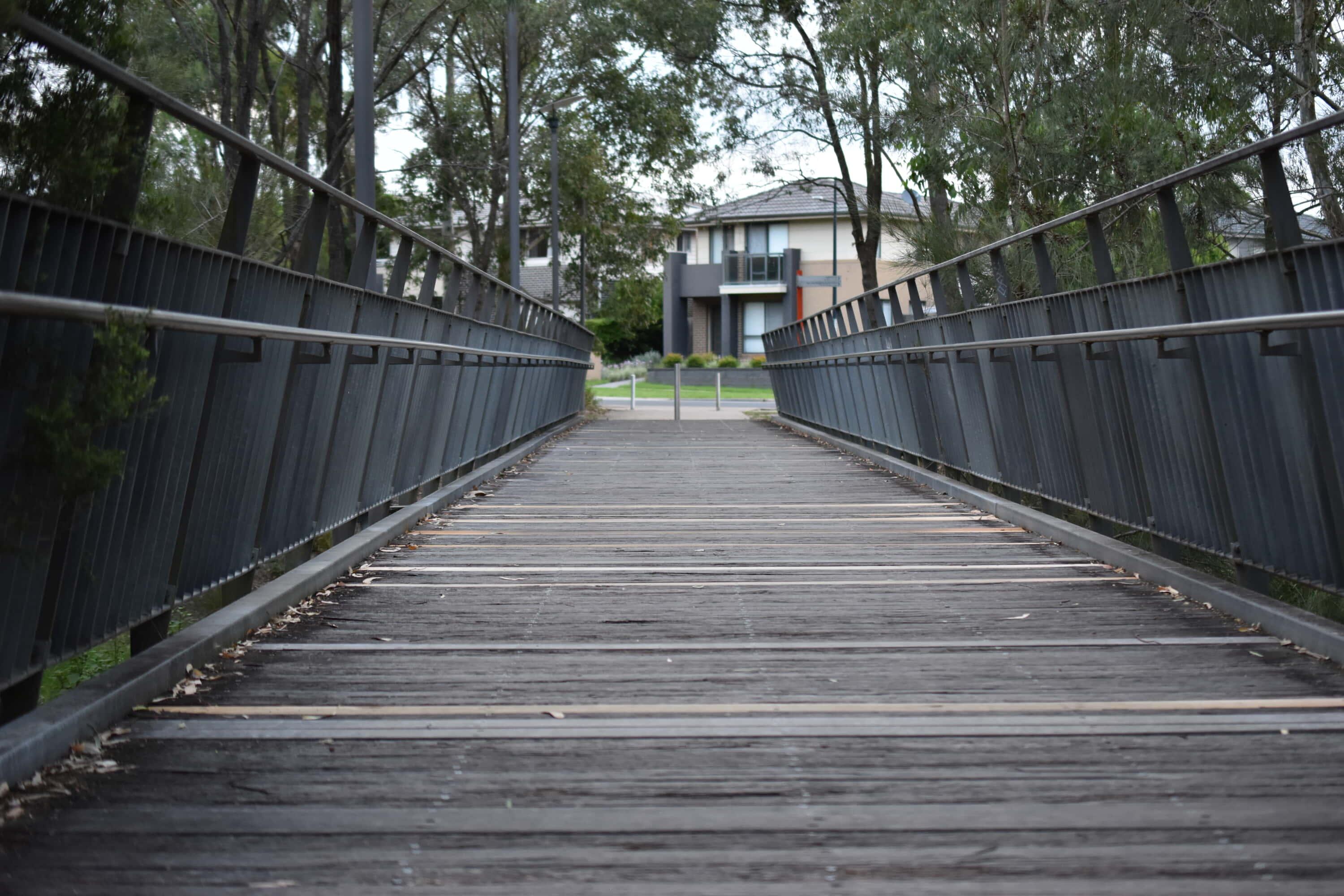 A footbridge photographed by James North
